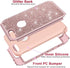 Hython Designed for iPhone 8 Plus, iPhone 7 Plus Case, Heavy Duty Defender Protective Bling Glitter Sparkle Hard Shell Hybrid Shockproof Rubber Bu...