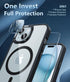 FNTCASE for iPhone 15-Plus Phone Case: Magnetic Clear Military Grade Shockproof Anti Yellowing Slim Phone Cover with Camera Lens Protector & Scree...