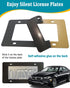 Aootf Carbon Fiber License Plate Frames - 2 Pack Black Aluminum Printed Carbon Patterns 2 Holes Front & Rear Car Tag Holder with Screws, Caps...