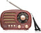 Portable Vintage Radio Retro Bluetooth Speaker, FM/AM/SW Old Fashion Classic Style, Adjustable Antenna, Rechargeable Battery Powered & USB Chargin...