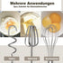 3Pcs Hand Mixer,Stainless Steel Kitchen Mixer Handheld Attachments Set 7.5inch for Electric Drill Dishwasher Safe(1 Beater, 1 Dough Hooks, 1 Ballo...