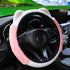 Car Steering Wheel Cover, Fluffy Soft Plush for Winter Warm, Cute Steering Wheel Protector with Kitty Cat Ears, Universal 15 Inch, Elastic & Anti-...