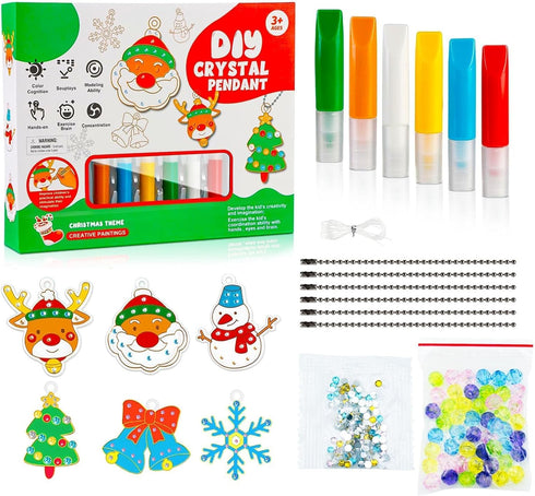 HBYDO Acrylic Paint Set,21 DIY Crystal Paint Arts and Crafts Set Painting Supplies Set with Portable Gift Packaging,DIY Pendant for Artists,Studen...