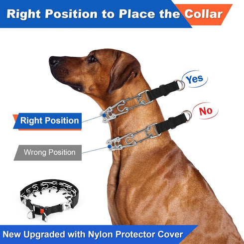 Supet Dog Training Collar for Small Medium Large Dogs with Quick Release Buckle, Adjustable No Pull Dog Collar with Nylon Cover...