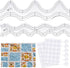 2 Pcs Wave Edge Waves Ruler Acrylic Quilt Rulers for Quilting 0.2'' Thick Quilting Templates for Machine Non Quilting Motion Quilting Template Rul...