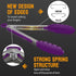 HOTEC Premium Stainless Steel Locking Kitchen Tongs with Silicon Tips, Set of 2-9" and 12" (Purple)...