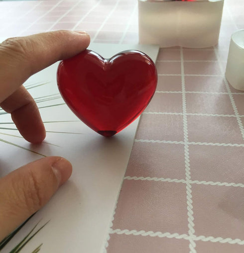 Szecl 2Ps 3D Heart Silicone Molds for Epoxy Resin Small Mirror Heart Shape Smooth and Full Crafts Crystal Resin Molds Handmade Love DIY Jewelry Ma...