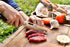 ZhengSheng Folding Chef Knife 4.8" Sharp 440A Stainless Steel Blade Wooden Handle Pocket Foldable Japanese Style Kitchen Knife for Outdoor Camping...