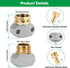 Garden Hose Repair Connector Fitting 4 Sets, Aluminum Alloy Male&Female Connectors Carrying Zinc Clamps Fit for 3/4" or 5/8" Garden Hose Fitting...
