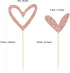 24 PCS Rose Gold Glitter Heart Cupcake Toppers Cute Design Love Cupcake Toppers for Wedding Bridal Anniversary Baby Shower Party Decorations Suppl...