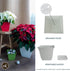 The HC Companies 12 Inch Eclipse Square Planter with Saucer – Indoor Outdoor Plant Pot for Flowers Vegetables Herbs, White...