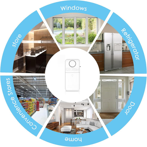 AMIR Door Window Alarm 3 Pack - Home Security Sensor with Windows Open Alarms - Pool Alarm for Kids Safety - Keep Your Home Safe...