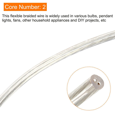 MECCANIXITY PVC Covered Wire 2 Core Sheath Power Cord 18AWG 10m/32.8ft, Electrical Cable for Led Lamp Wire Audio Cable Speaker Line Clear...