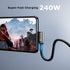 USB C 4 Extension Cable, with Thunderbolt 4 Cable, 240 W Charging Cable, 40 Gbps Data Cable, 8K @ 60Hz 4K, PD3.1, USB C Female Cable, for Hub, Doc...