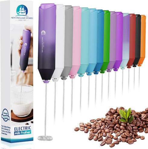 Powerful Milk Frother Handheld Foam Maker, Mini Whisk Drink Mixer for Coffee, Cappuccino, Latte, Matcha, Hot Chocolate, No Stand, Galaxy...