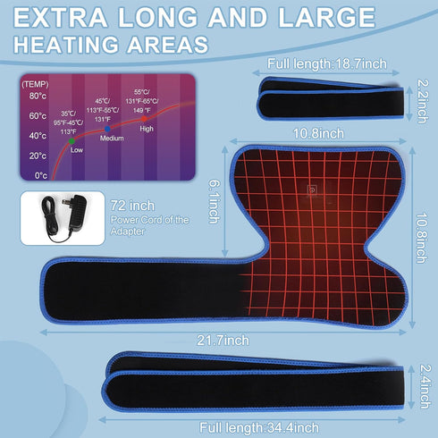 Heating Pad Heating Pad for Knee, Heated Knee Wrap for Men Women, Pain Relief Pad for Knee, Shoulder, Elbow, Joint Soreness Swelling, Arthritis, A...