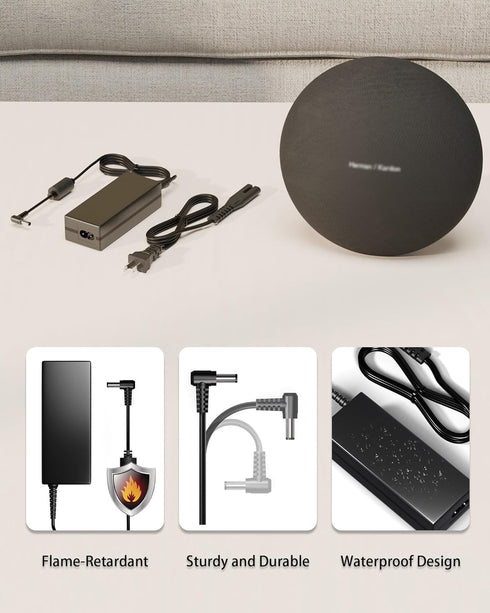 Charger for Kardon Charger Onyx Studio 7 6 5 4 3 2 1 Speaker, 19V Charger Power Cord Repacement for Harmon Kardon Charger Wireless Bluetooth Speak...