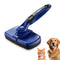 Self-Cleaning Slicker Brush Dog Grooming Brush Shedding and Grooming Tool for Pets Removes Loose Hair Cat Hair Brush for Shedding (Large, Blue)...