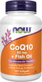 NOW Supplements, CoQ10 60 mg with Omega 3 Fish Oil, Cardiovascular Health*, 120 Softgels...