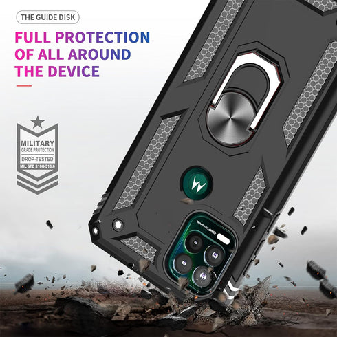 LeYi for Military-Grade Moto G Stylus 5G Phone Case 2021 with Magnetic Ring Kickstand & 2 Tempered Glass Screen Protectors - Black...