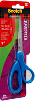 Scotch 7-Inch Student Scissors, Blue, Green, and Purple, Colors Vary, 6-Pack...