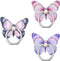 Cobee 3 Pcs Butterfly Cell Phone Ring Stand Holder, Cute Butterfly Pattern Painted Metal Finger Stand Kickstand 360°Rotation Phone Ring Holder Sta...