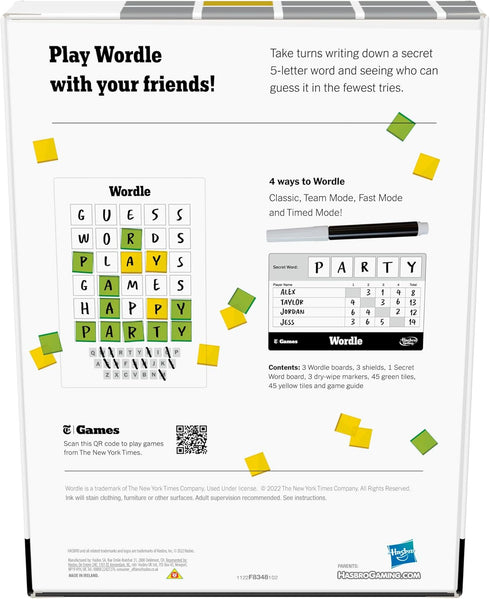 Hasbro Gaming Wordle The Party Game for 2-4 Players, Official Wordle Board Game Inspired by New York Times, Games for Ages 14+, Word Games...
