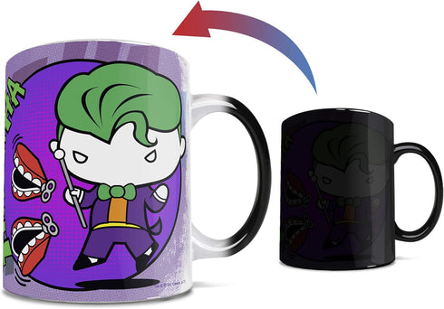 Morphing Mugs DC Comics - Joker - Chibi Cartoon - Justice League - 11 oz Heat Sensitive Mug – Ceramic Color Changing Coffee Tea Mug...