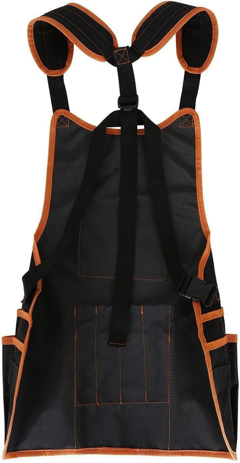 Woodworking Apron with 16 Pockets, Work Aprons, Cross-Back Straps Adjustable Size, Durable Canvas Construction, Reinforced Edges, Adjustable for M...
