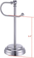 SunnyPoint Heavy Weight Classic Decorative Metal Fingertip Towel Holder Stand for Bathroom, Kitchen, Vanity and Countertops. (Brush Chrome, 13.5" ...
