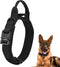 Dog Tactical Collar Military Dog Training Collar Control Handle and Heavy Metal Buckle for Medium Large Dog Training Black M...