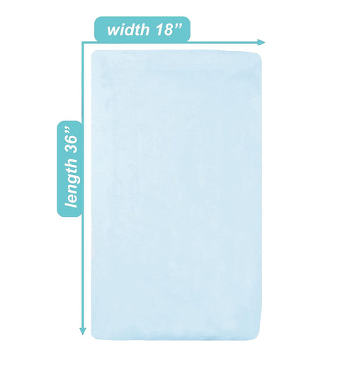 American Baby Company 100% Natural Cotton Jersey Knit 18" x 36" Cradle/Bassinet Sheet - Fitted, Blue/Gray/White, Soft Breathable, for Boys and Gir...