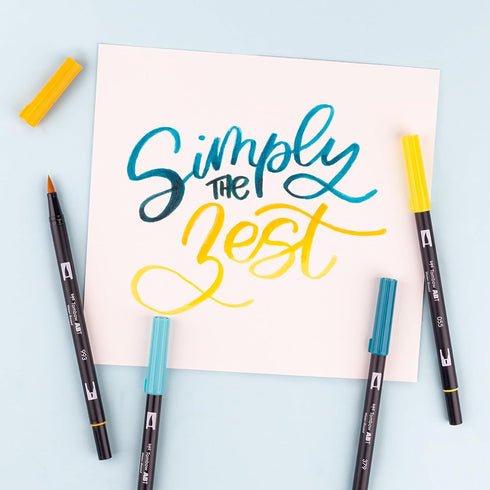 Tombow Dual Brush Pen Set, Lemon Squeezy 6...
