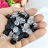100 Pcs Buckle Plastic Button, 0.45 Inch Clear Black Plastic Buttons for DIY Shoe Back Decoration Shoe Decoration Accessories Wristband Charms DIY...