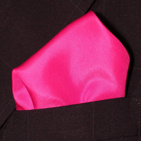 Fine Fuchsia Silk Pocket Square 100% Silk – Soft Mulberry Silk - Large 16” Square...