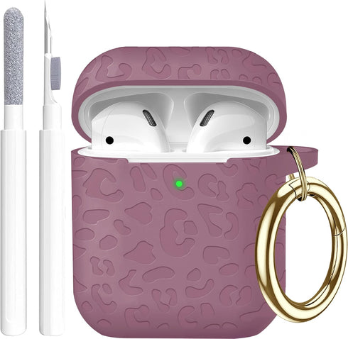 for Airpod Case & Airpods 2nd Generation Case Leopard Engraved Skin Cover Compatible with AirPods 2nd/1st Charging Case,Soft Silicone Full Protect...