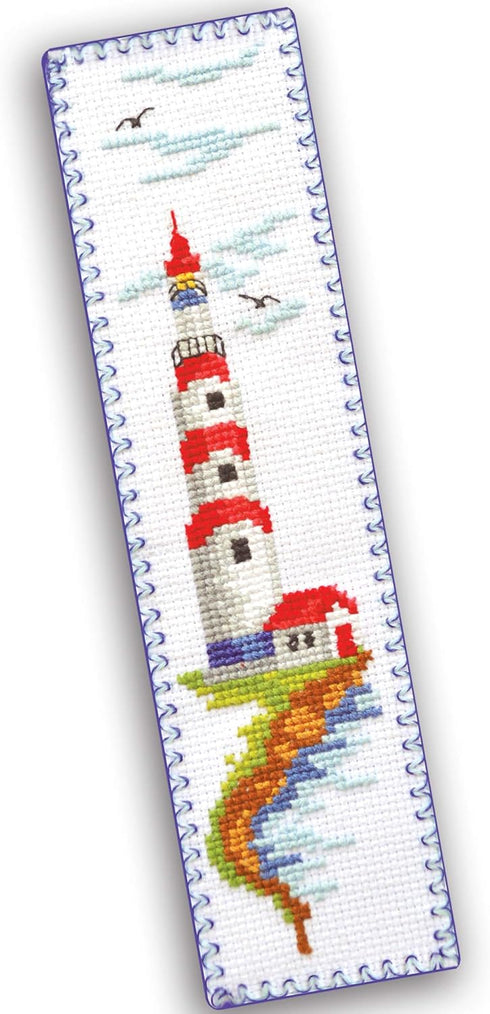 Povitrulya Counted Cross Stitch Kit - DIY Kits for Adults or Kids - Funny Embroidery Bookmark - Easy to Use - Craft Collection - Lighthouse......