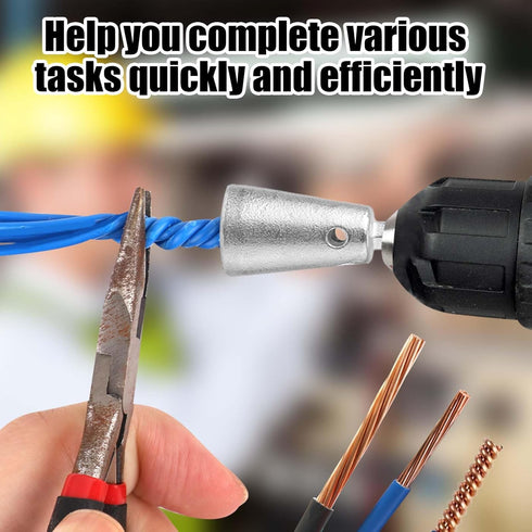 2 Pcs Twister Wire Connectors, Drill Wire Twisting New Wire Twister Tool Drill Wire Twister and Stripper for Drill Cable Quick Stripping, Nut Twis...