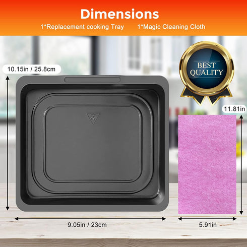 Air Fryer Cooking Tray for Instant Vortex Plus10 Qt, Food Grade Nonstick Replacement Rack Parts Grill Pan Crisper Plate for Chefman Innsky CROWNFU...