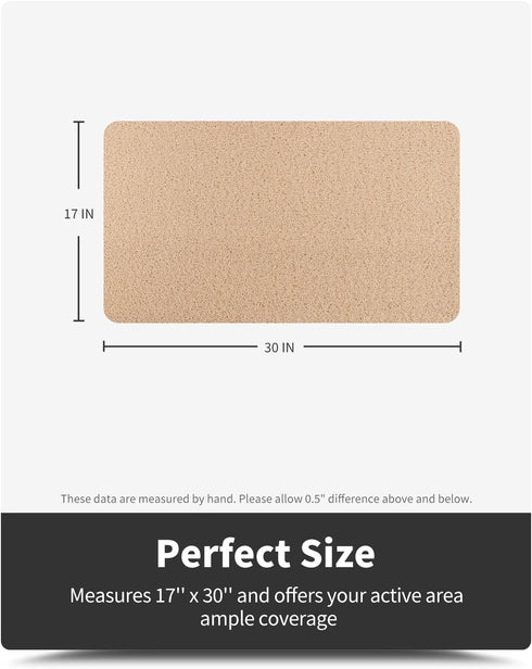 Non-Slip Bathtub Mat, 17x 30 Inch, Shower Mats for Bath Tub, PVC Loofah Bathroom Mats for Wet Areas, Quick Drying...