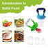 Food Feeder for Baby, Fruit Feeder Pacifier (3 Pcs) with 6 Different Sized Silicone Pacifiers 1 PCS Silicone Baby Food Dispensing Spoon 90ML with ...