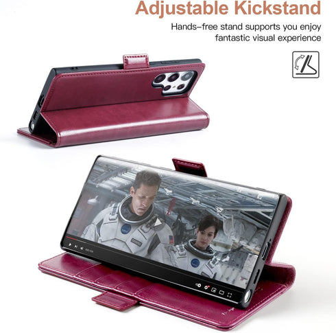 OCASE Compatible with Galaxy S22 Ultra 5G Wallet Case, PU Leather Flip Folio Case with Card Holders RFID Blocking Kickstand [Shockproof TPU Inner ...