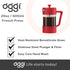 Oggi Borosilicate Glass French Press Coffee Maker (20oz)- 5 Cup Capacity, Coffee Press, Single Serve Coffee Maker, Stainless Steel Lid & Plunger, ...