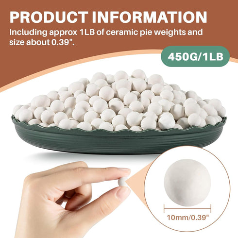 Sukh 1LB Pie Weights for Baking - Pie Crust Weights Ceramic Pie Weights Baking Weights Ceramic Weights Ceramic Beans for Baking Reusable Natural C...