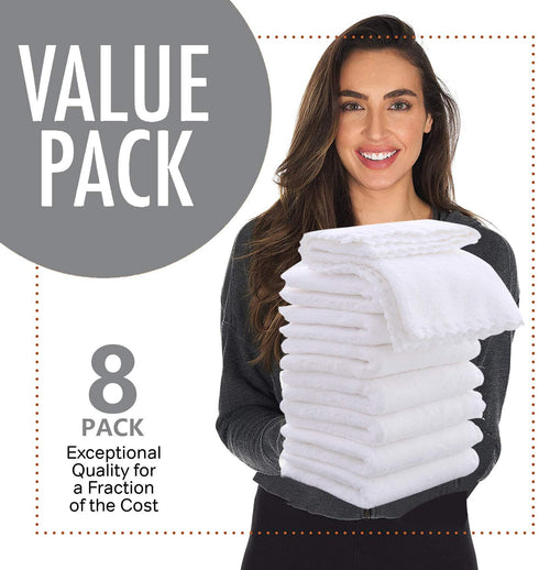 8 Pack Large Burp Cloths for Baby - 20" by 10" Ultra Absorbent Burping Cloth, Baby Washcloths, Newborn Towel - Milk Spit Up Rags - Burpy for Unise...