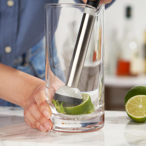 True Grind Muddler for Cocktails & Mixed Drinks, Fruits, Spices, Herbs, and Sugar Cubes Crusher, Home Bar Accessories, Bartender Tools, 8.5", Set ...