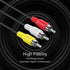 TNP 3 RCA Extender Extension Cable (6 Feet) - 3RCA Male to Female Red White Yellow Cable - Audio Video Composite Cable Adapter Cord Wire Coupler J...