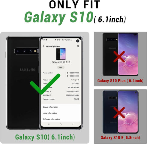 SUANPOT for Samsung Galaxy S10 6.1"(NON S10e,S10+) with RFID Blocking Leather Wallet case Credit Card Holder,Flip Folio Book Phone case Shockproof...