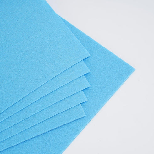 Whaline 18 Pcs Baby Blue Felt Fabric Sheets Blue Soft Thick Craft Felt Pack Gift Wrapping Felt Cloth for DIY Art Craft Sewing Patchwork Projects, ...