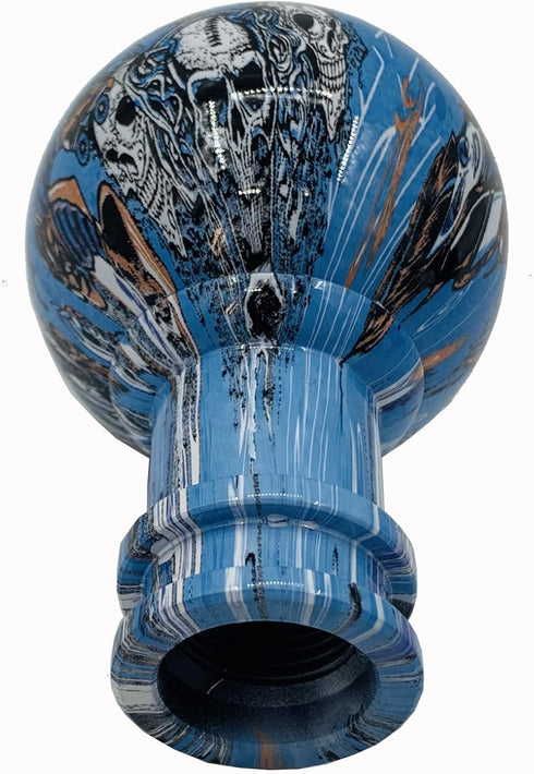 Acrylic Gear Shift Knob Graffiti Pattern Gear Shift Knob Stick Manual Transmission Gear Stick Lever Shifter Knob 3 Adapters...